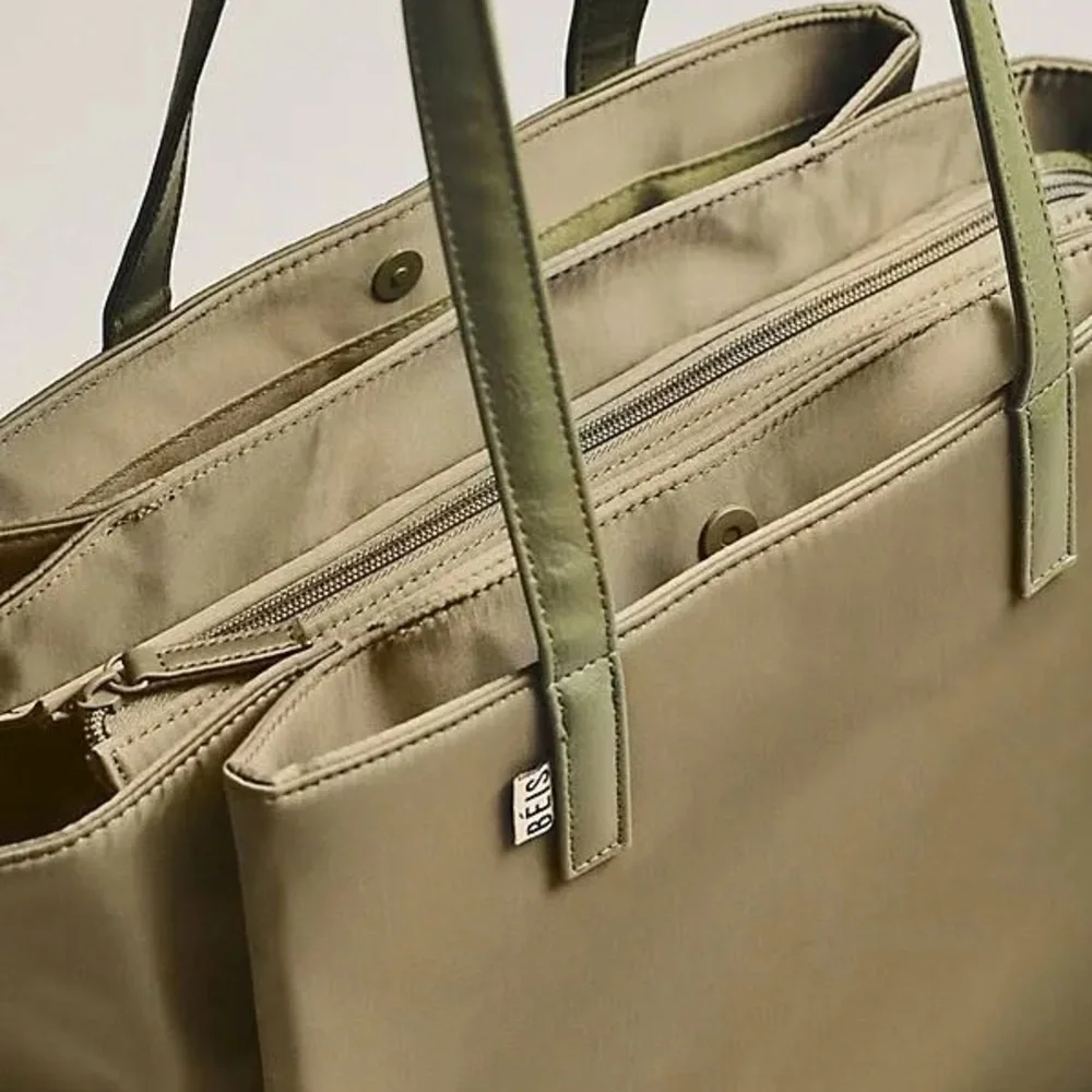 BEIS Olive Commuter Tote - Picture 2 of 10